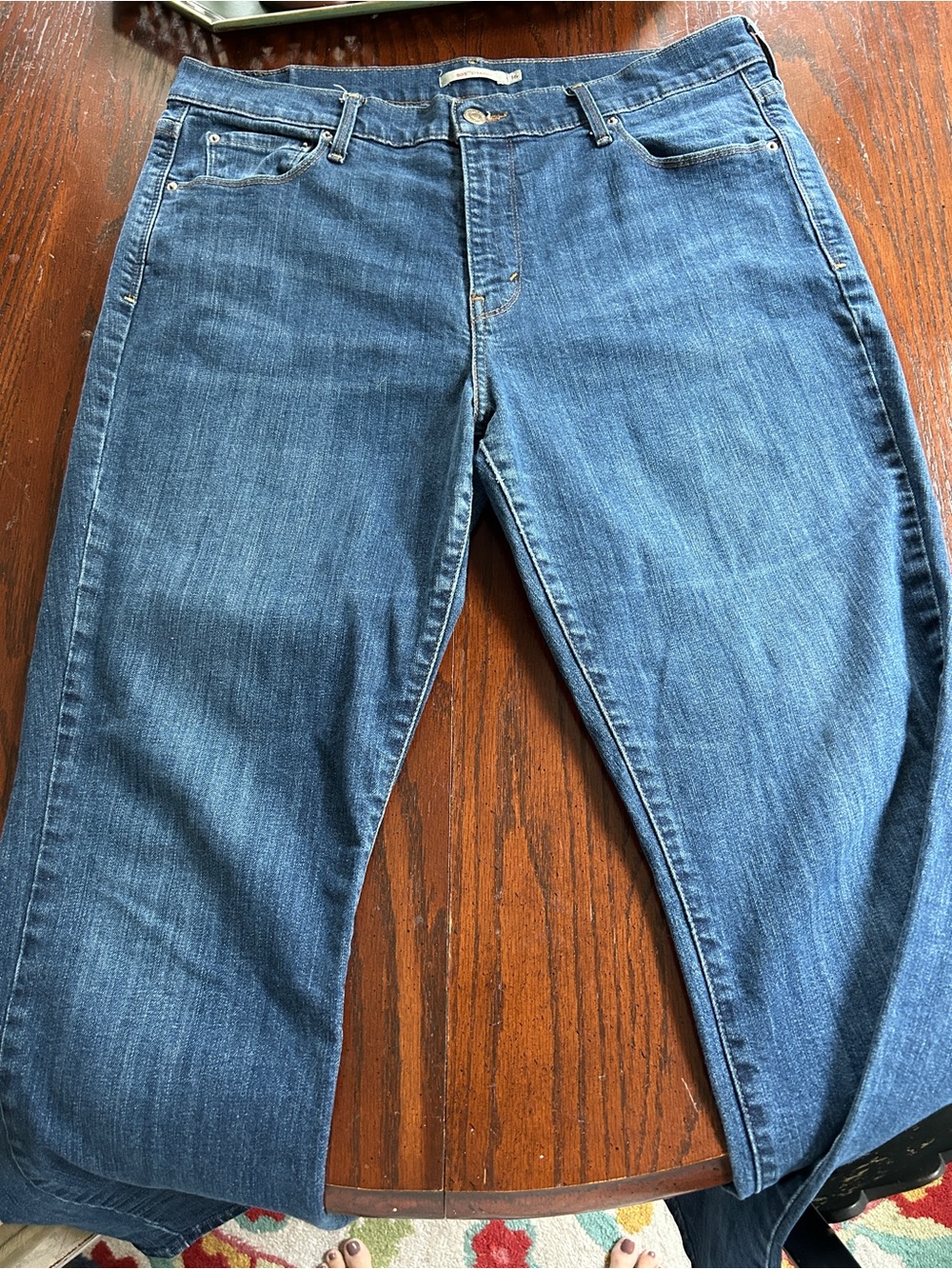 Levi’s 505 Straight Women’s Jeans Size 16 Blue Denim Classic Fit Straight